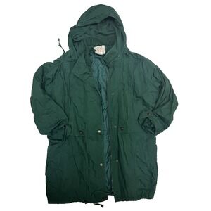 Venezia Womens Green  Coat with Detachable Hood- Approx. M